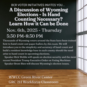 Green River Election Discussion and Hand County